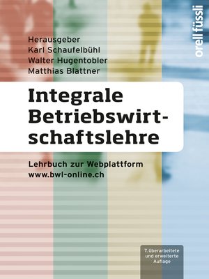 cover image of Integrale Betriebswirtschaftslehre
